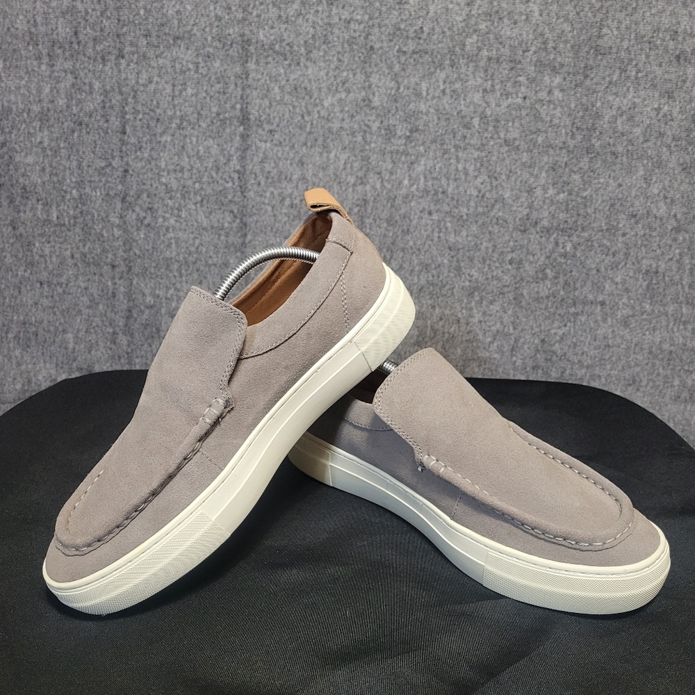 Steve Madden Loafers Suede Mens 10 Gray Slip On Sneakers - Picture 9 of 10